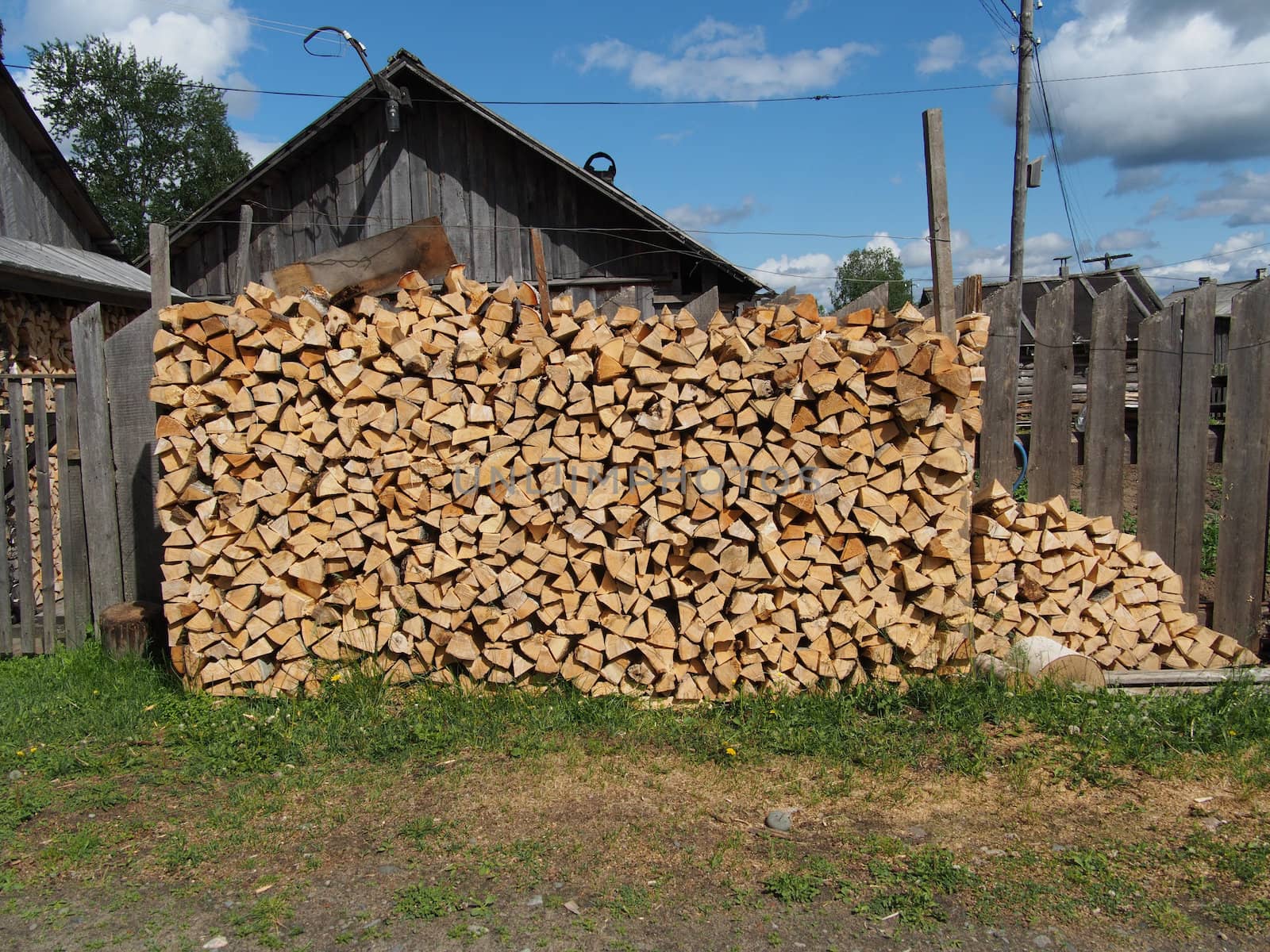 chopped firewood