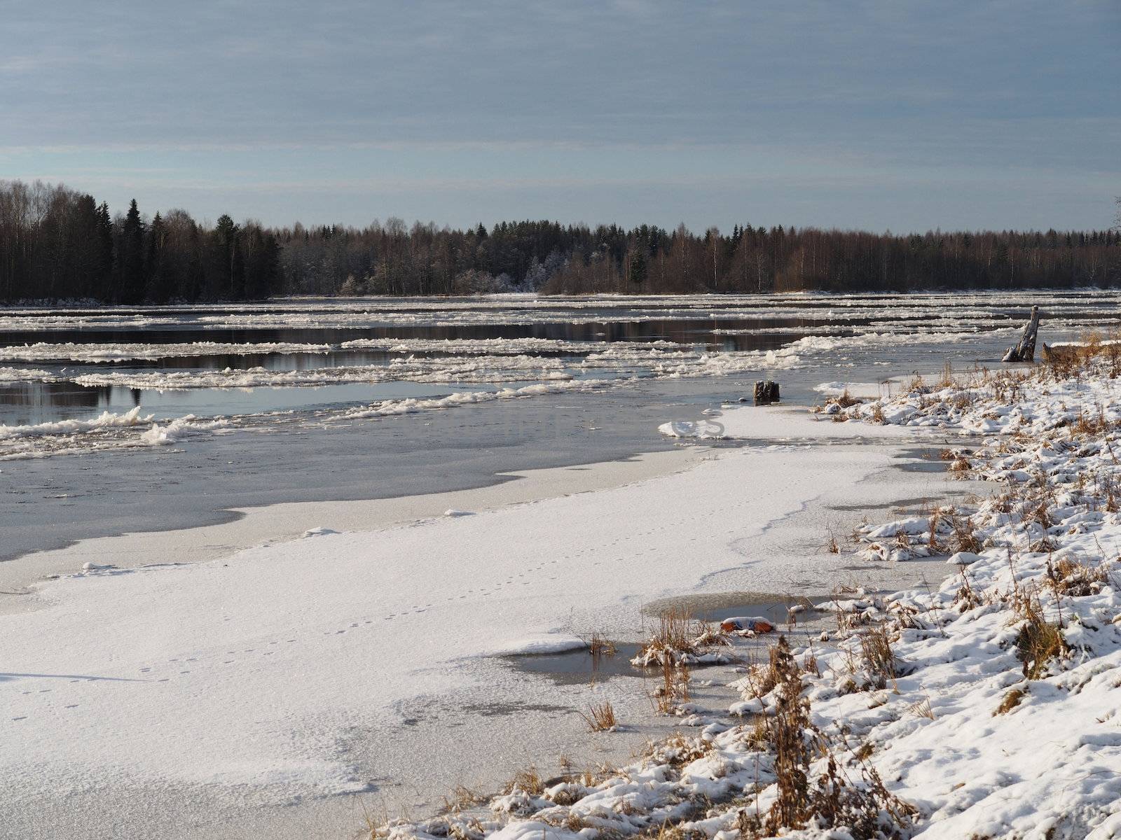 river in winter