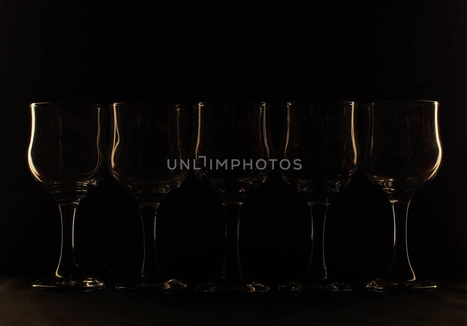 glass against a dark background