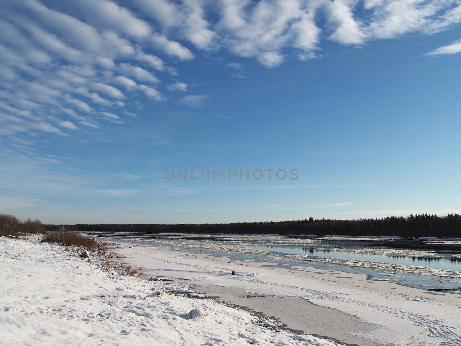 river in winter