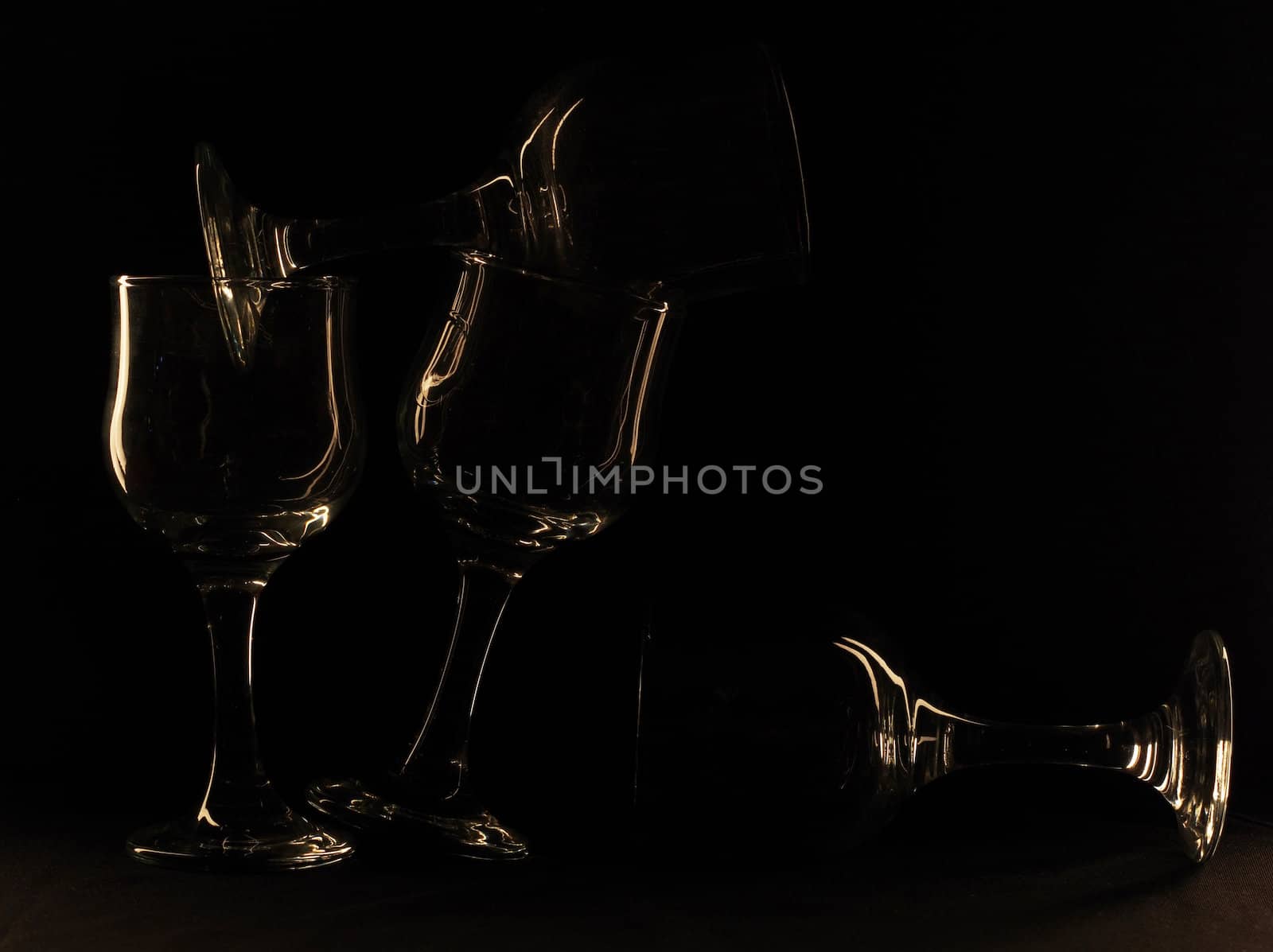 glass against a dark background