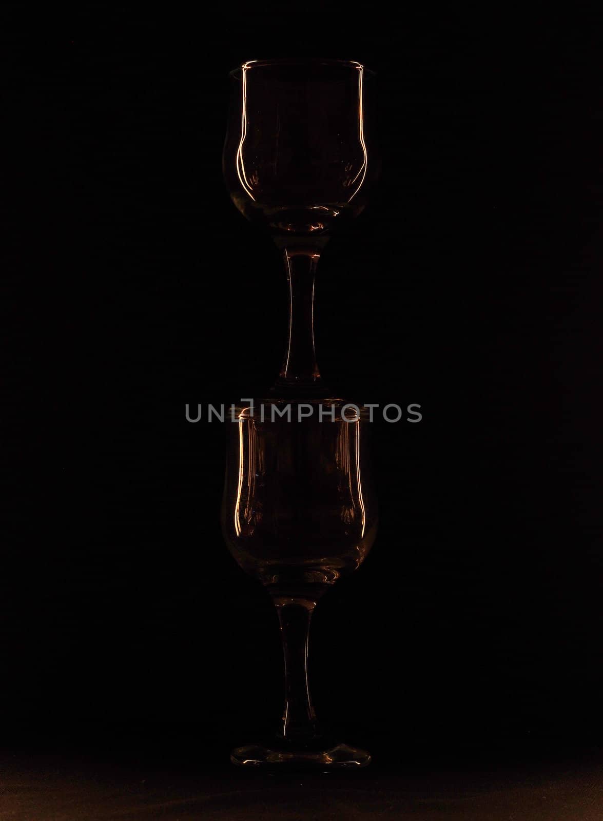 glass against a dark background