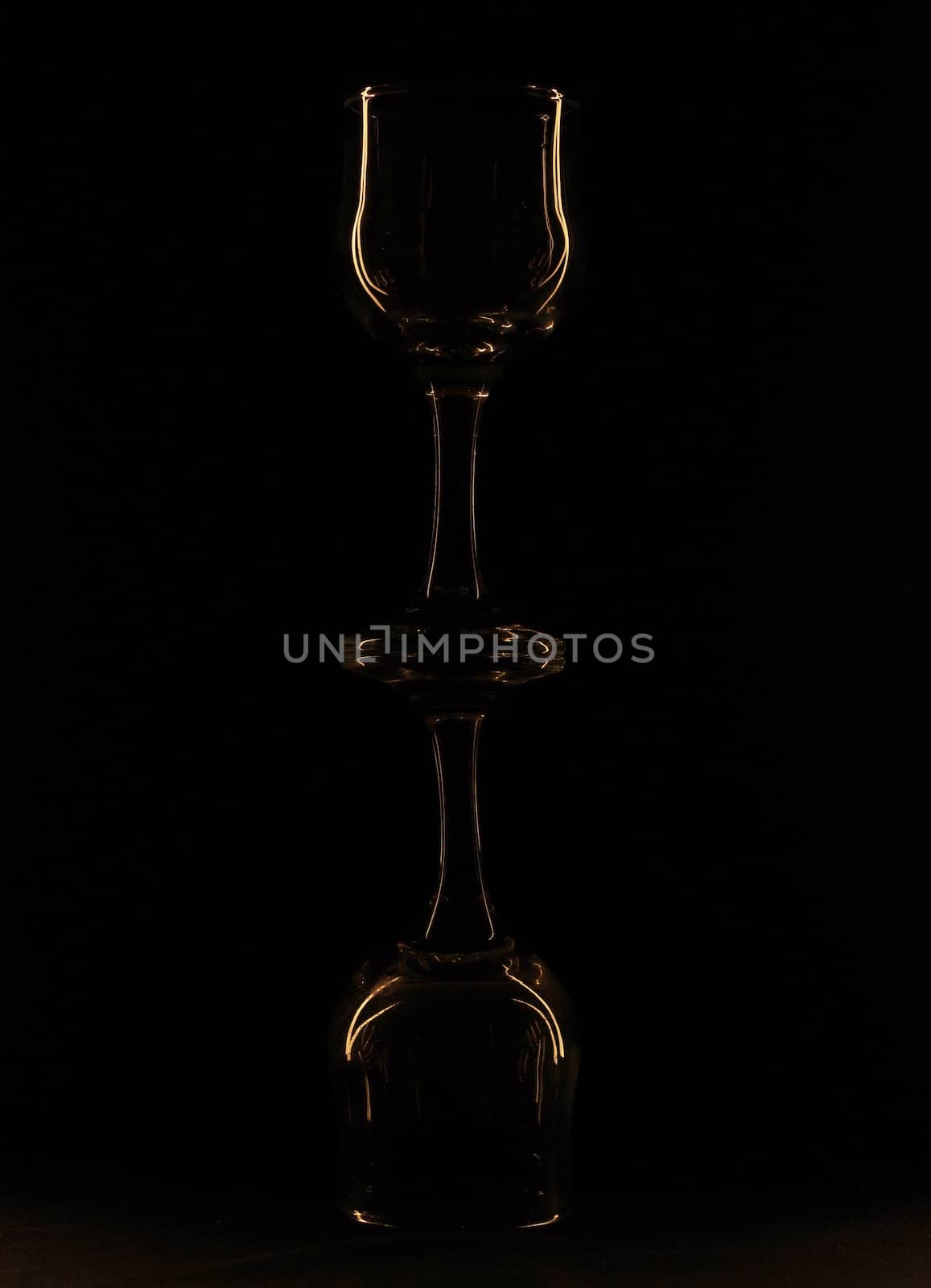 glass against a dark background
