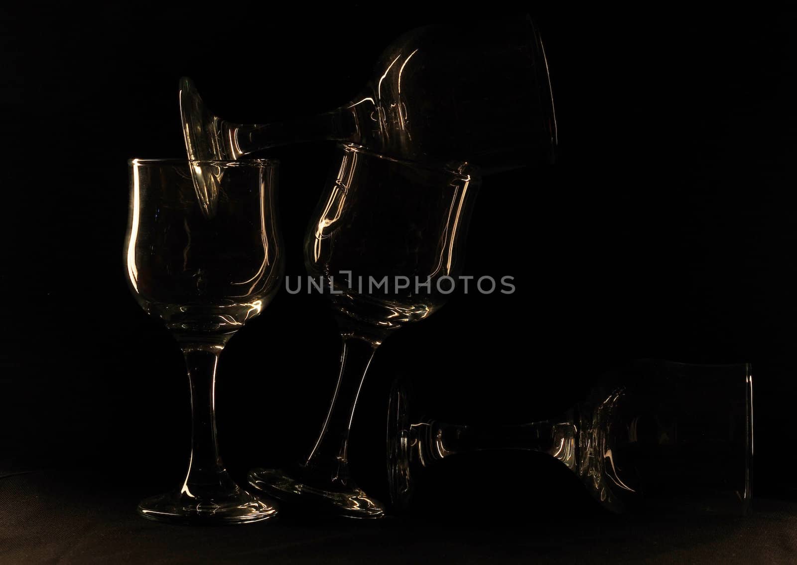 glass against a dark background