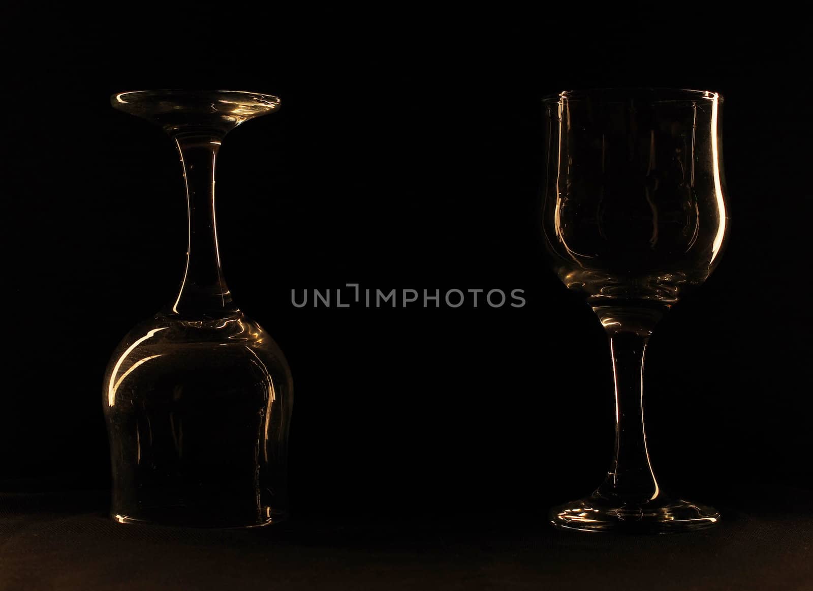 glass against a dark background