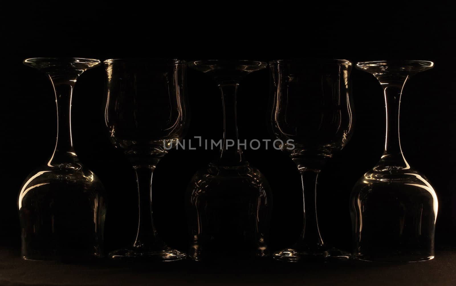 glass against a dark background