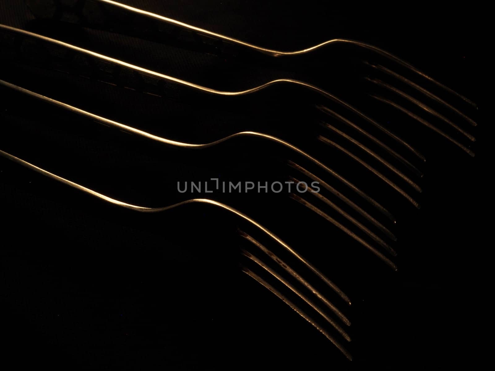 fork on a dark background