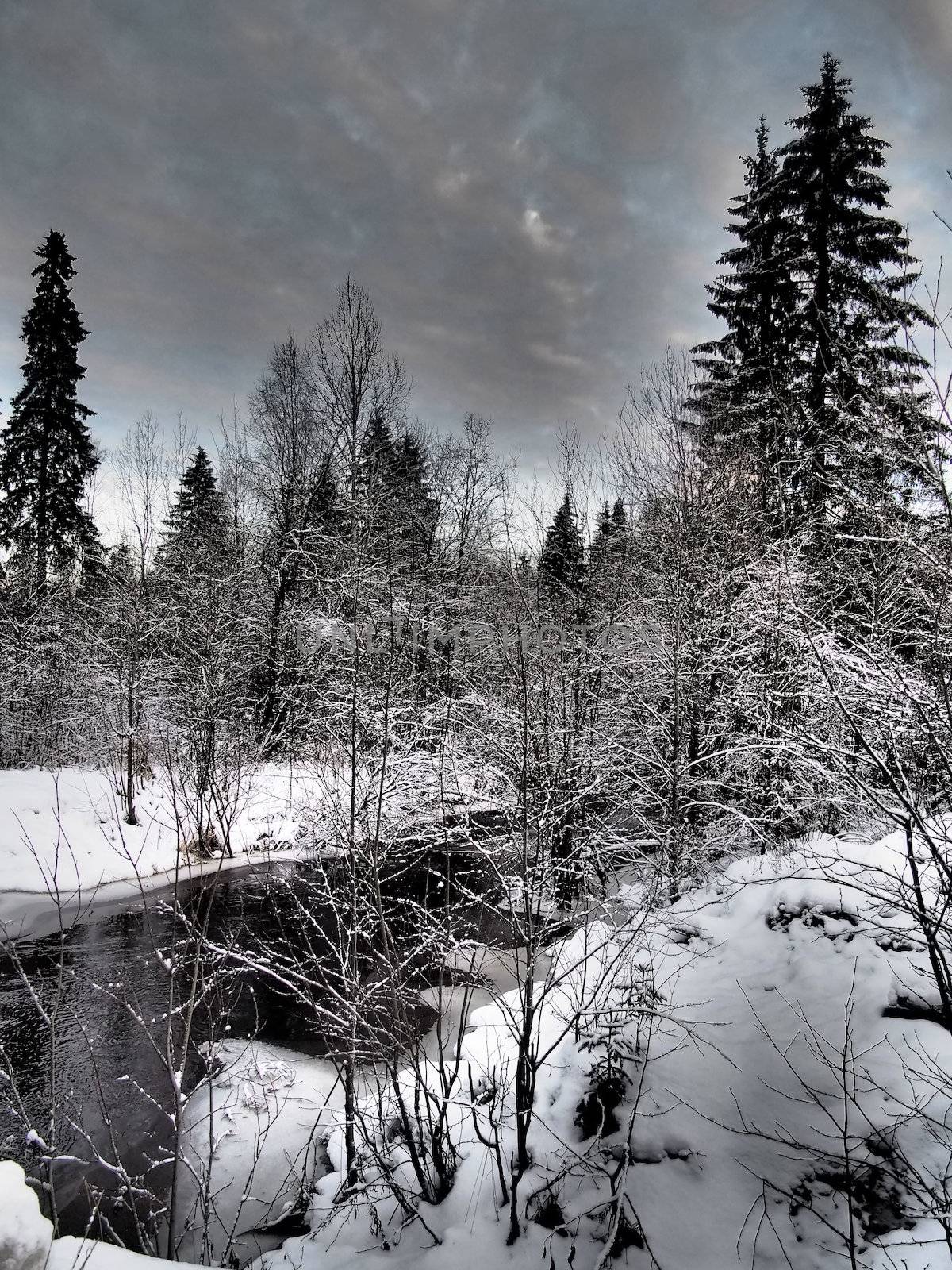 river in winter