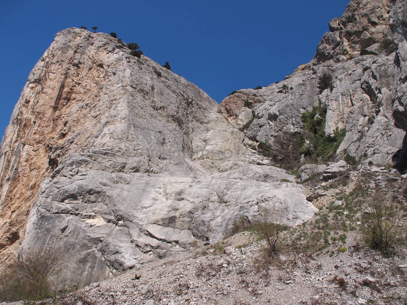 Rock and sky