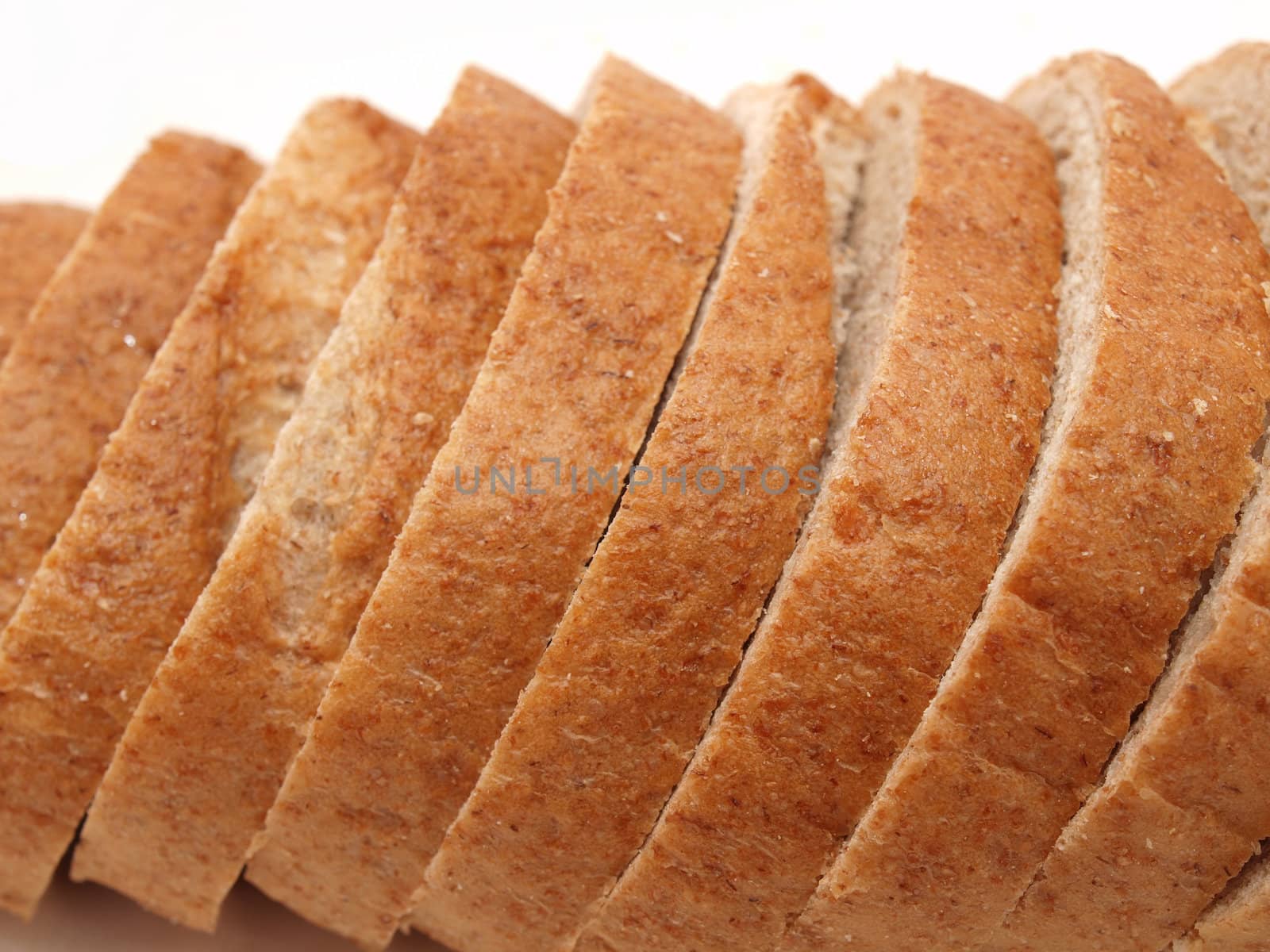Bread on a white background           