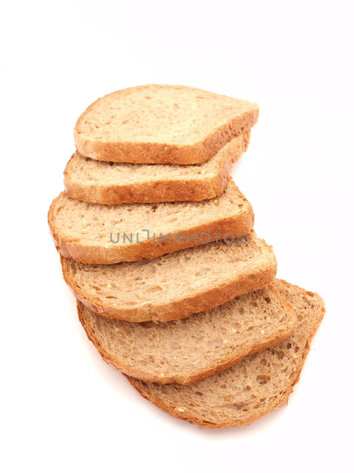 Bread on a white background          