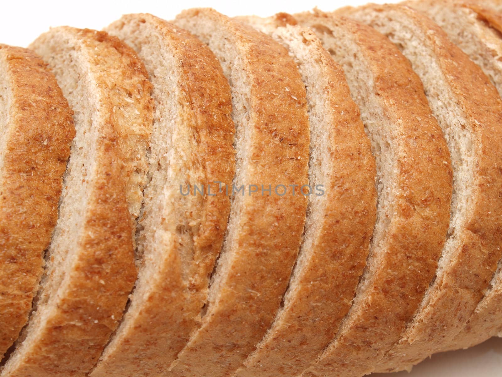 Bread on a white background        