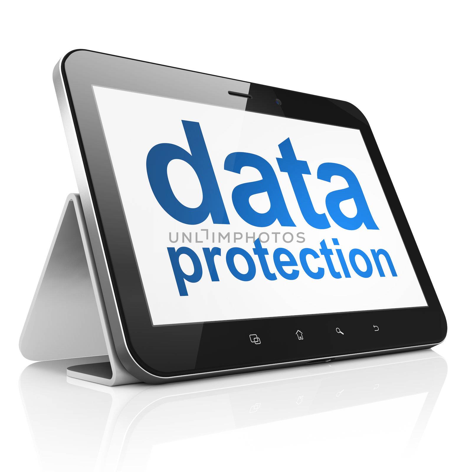 Protection concept: Data Protection on tablet pc computer by maxkabakov