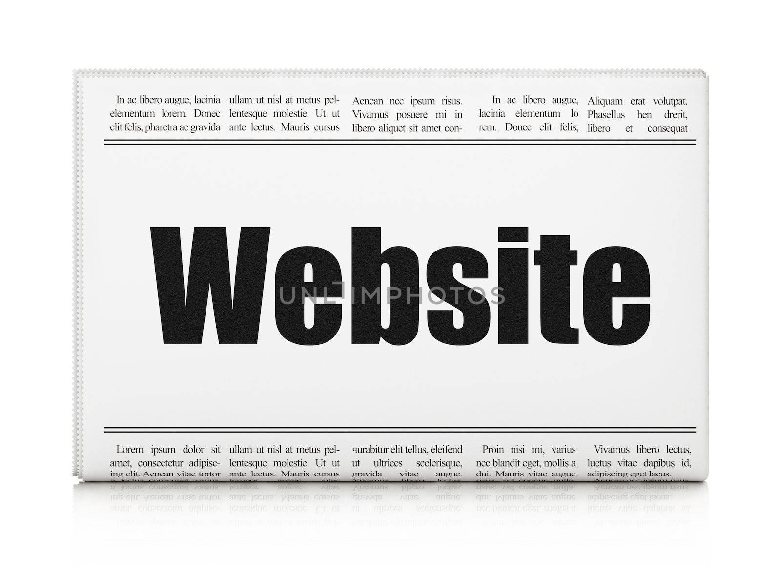 Web development news concept: newspaper headline Website by maxkabakov