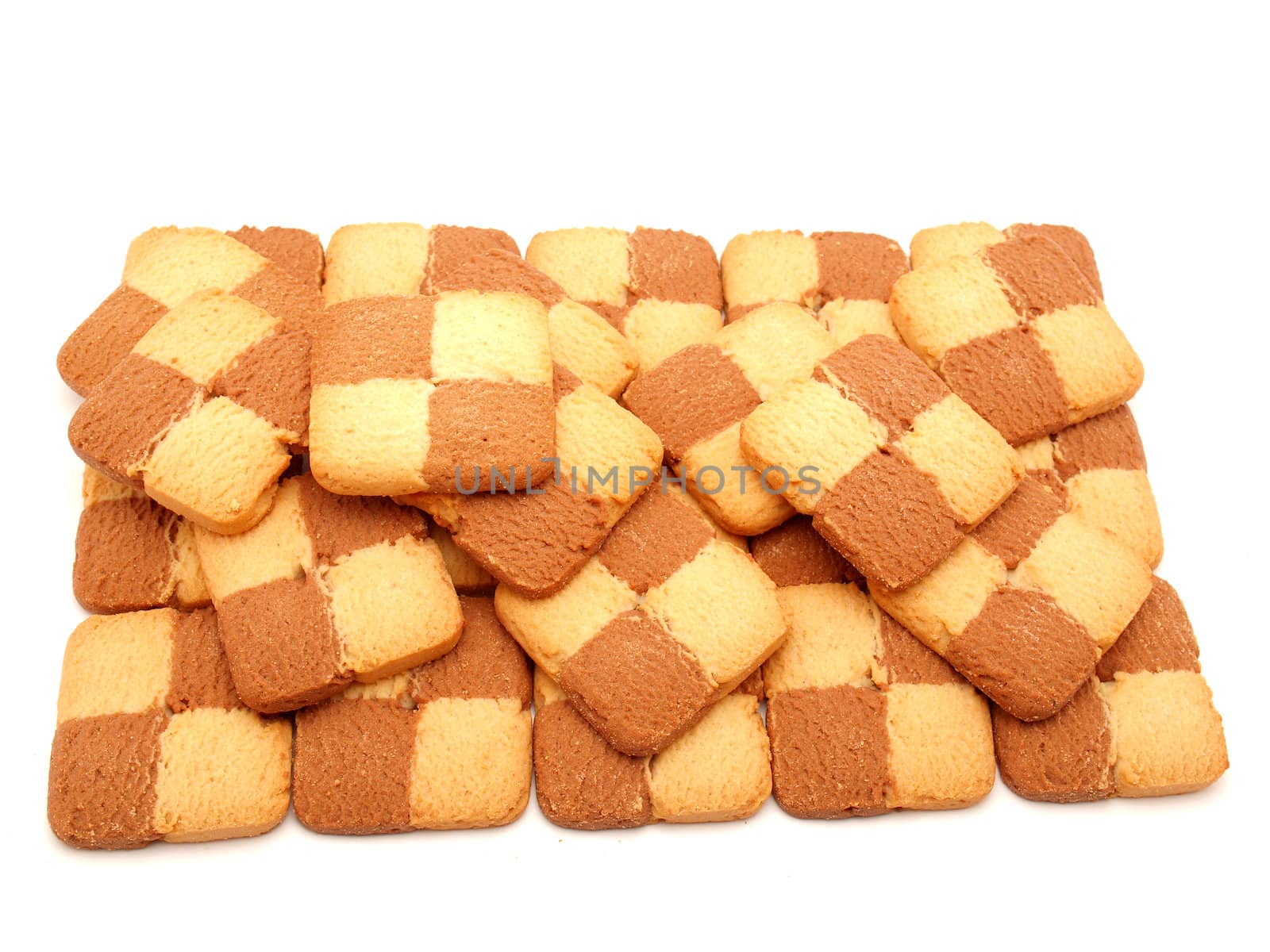 Cookies on a white background        