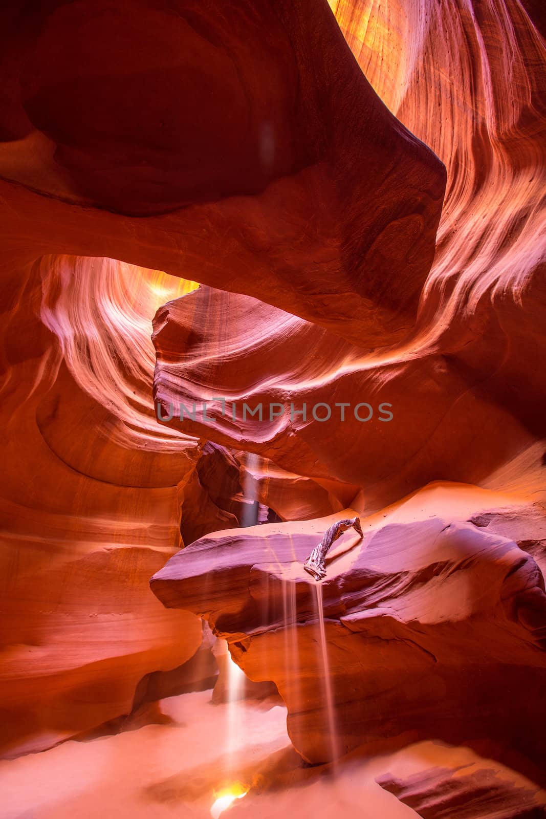 Antelope Canyon Arizona sand waterfall on Navajo land near Page