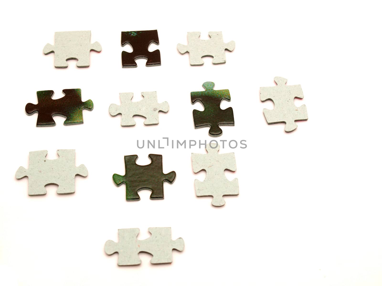 Puzzle on a white background    