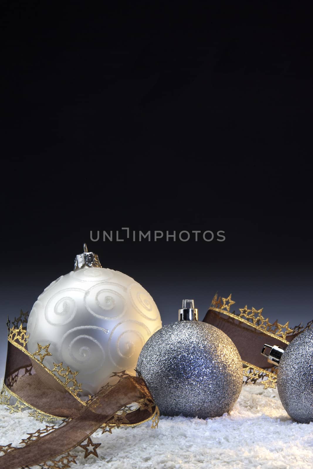 Christmas decorations - Festive baubles - (with space for copy).