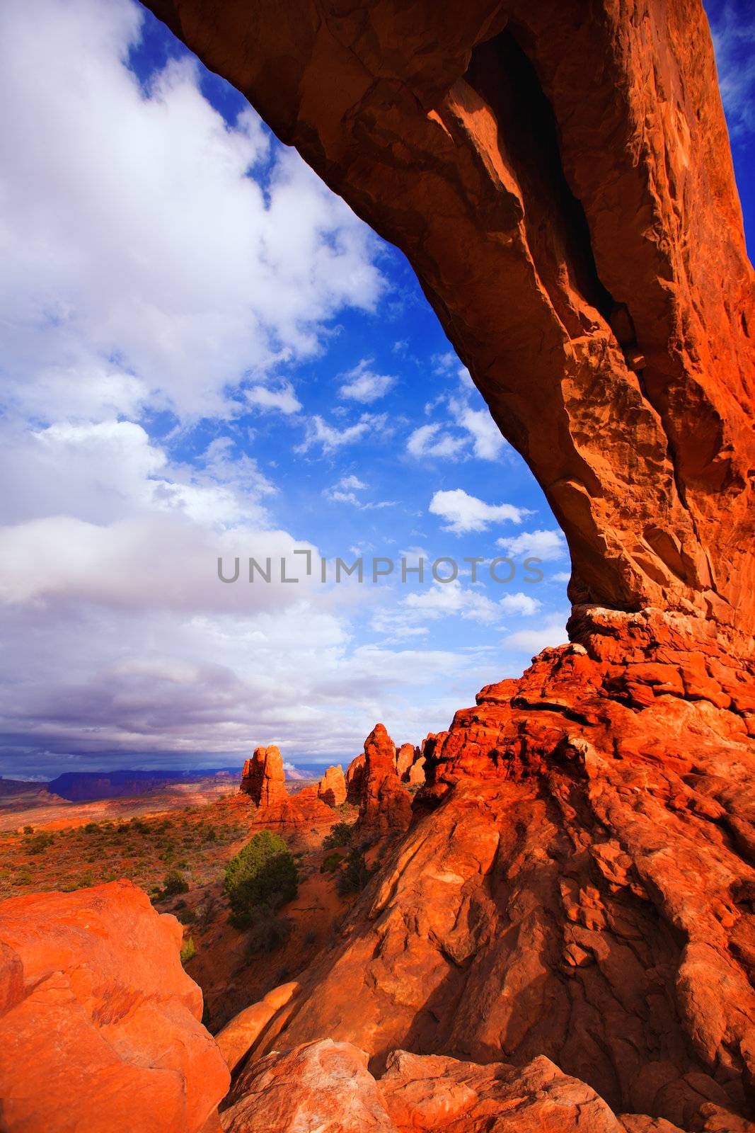 Arches National Park North Window section in Moab Utah USA