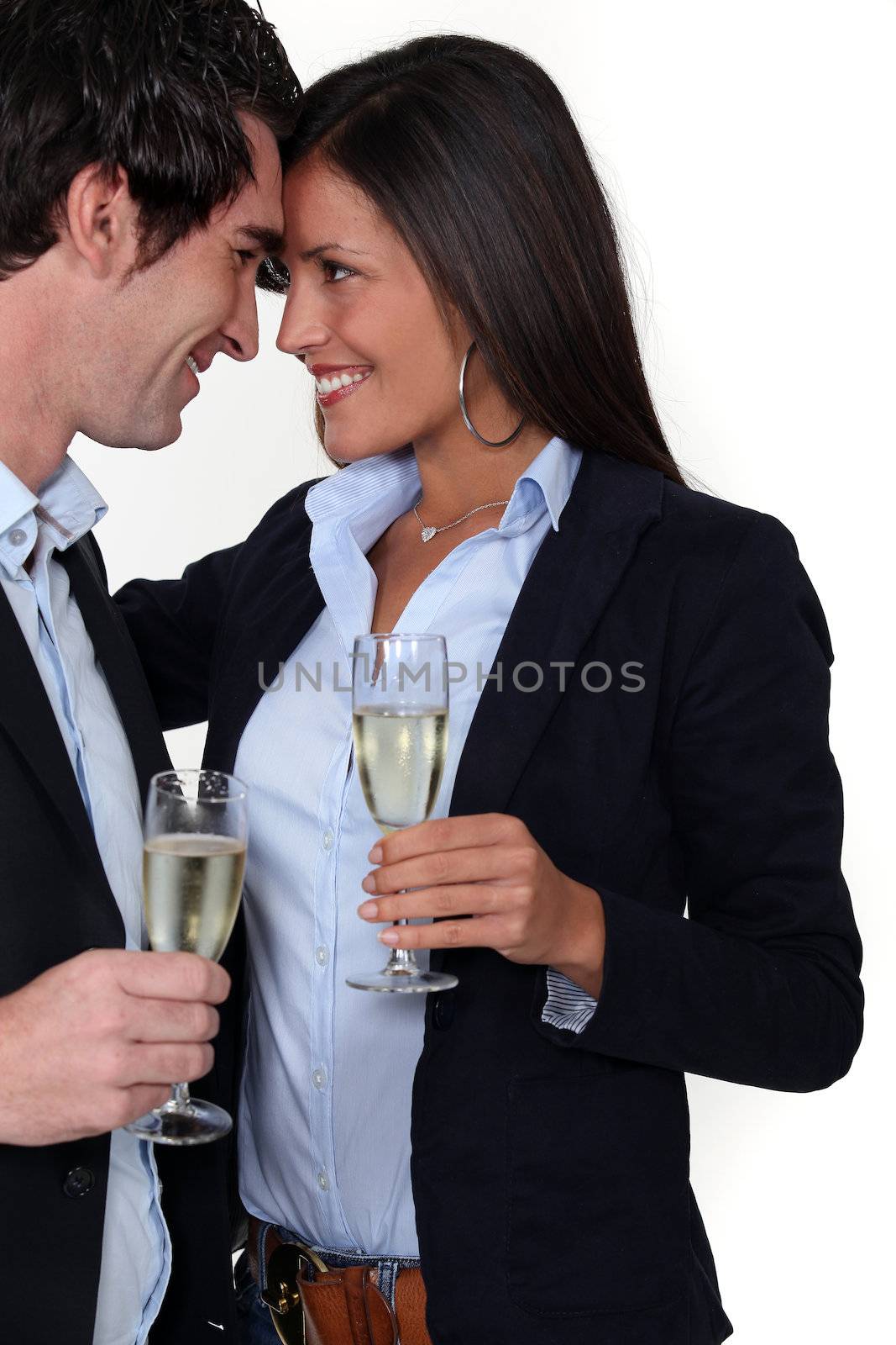man and woman flirting by phovoir