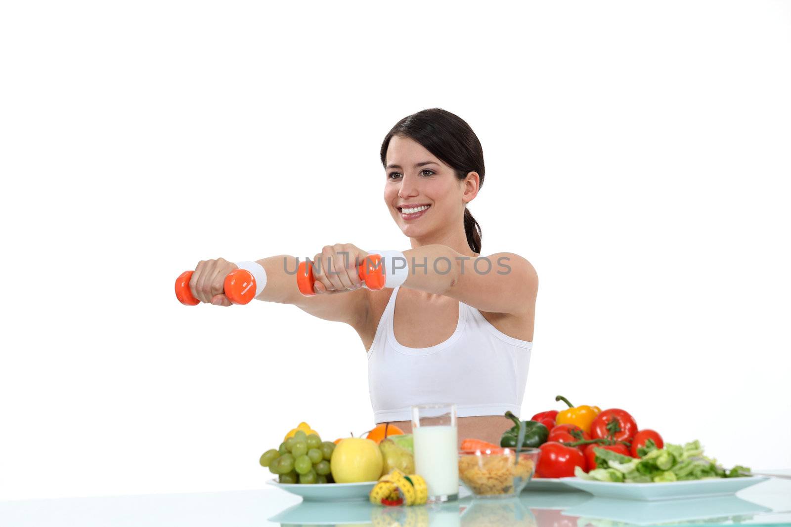 woman having a healthy life by phovoir