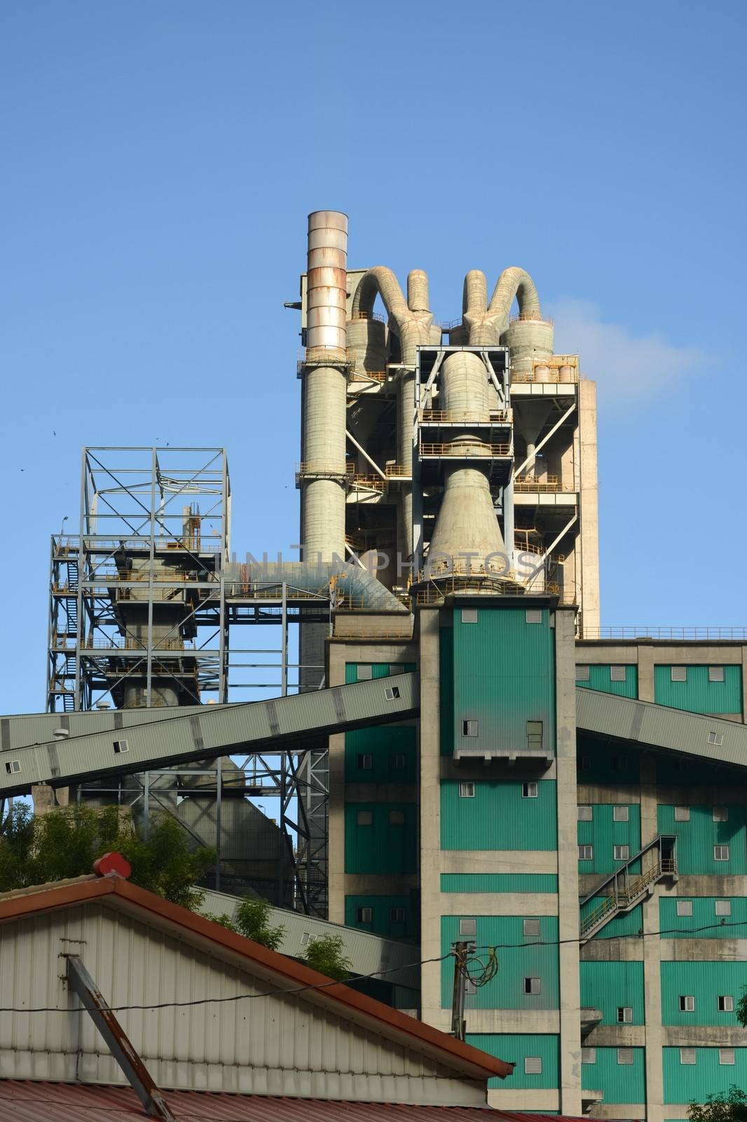 Cement plant, factory in Asian.