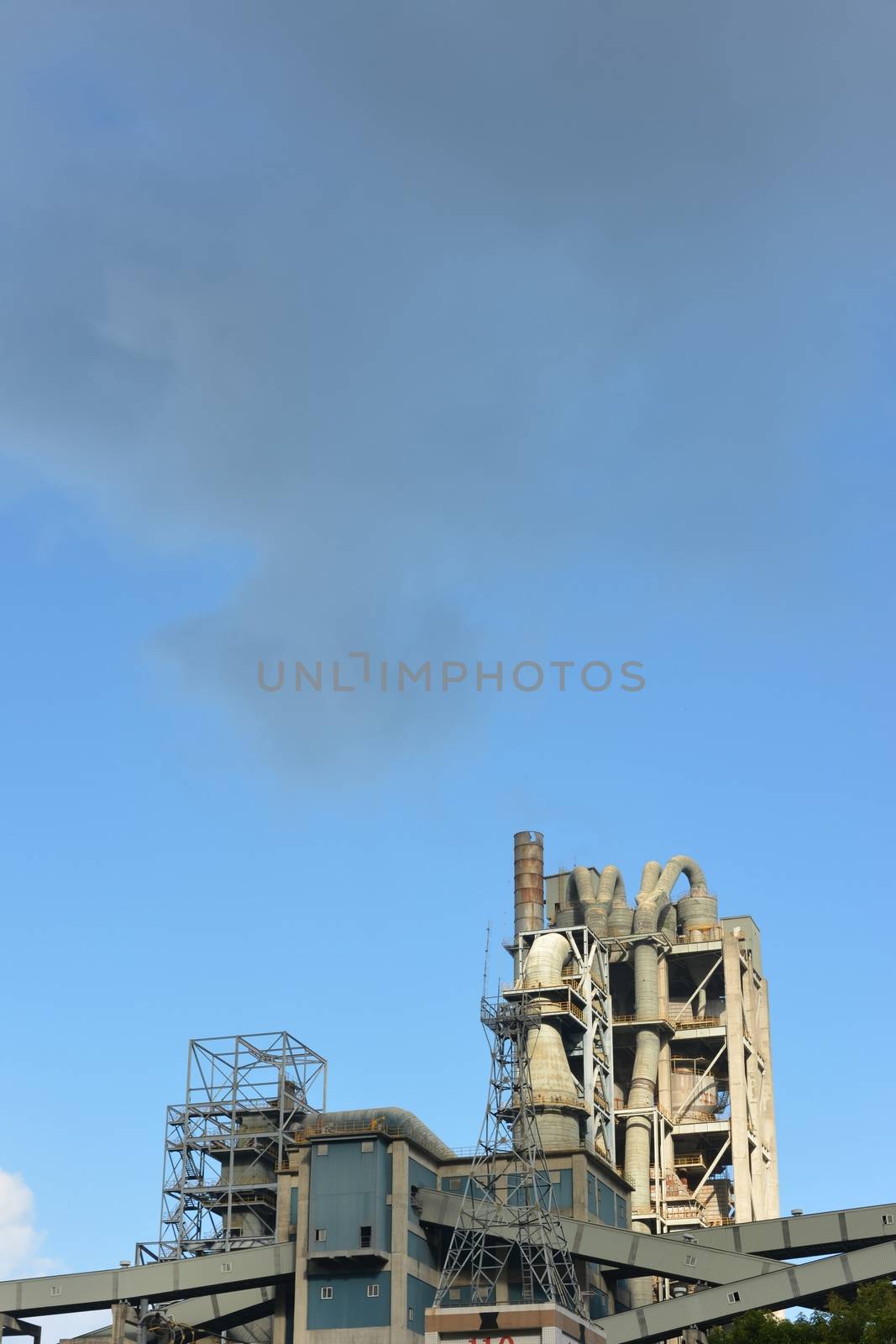 Cement plant, factory in Asian.