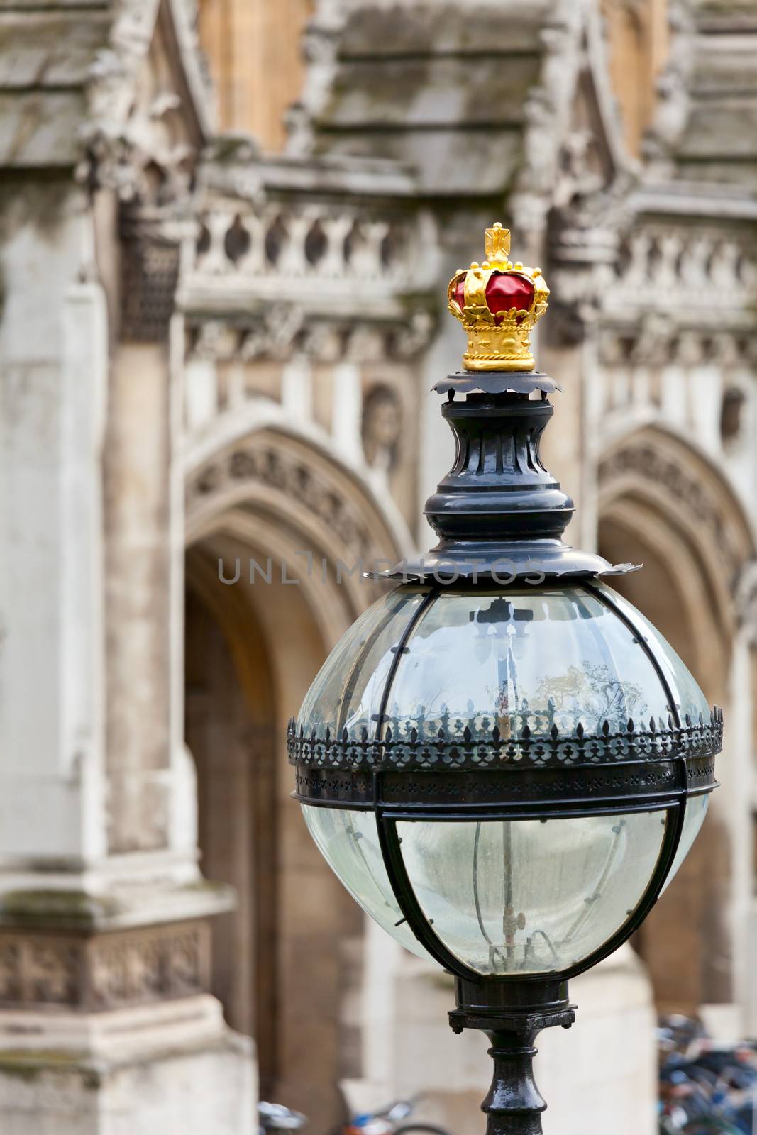 Street lamp on Westminster Bridge in London