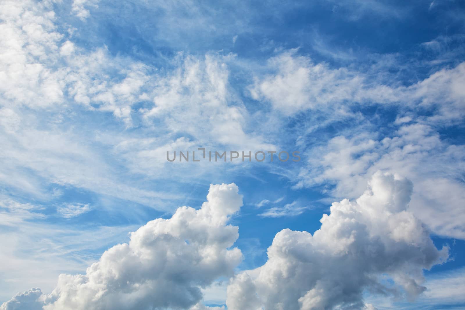 blue sky background with white clouds 