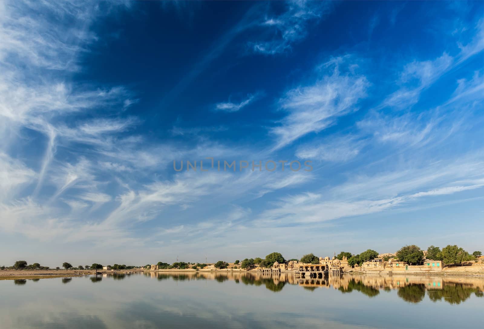 Gadi Sagar - artificial lake. Jaisalmer, Rajasthan, India