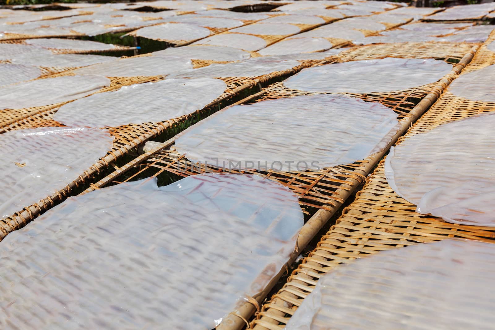 Making of rice noodles. Vietnam by dimol