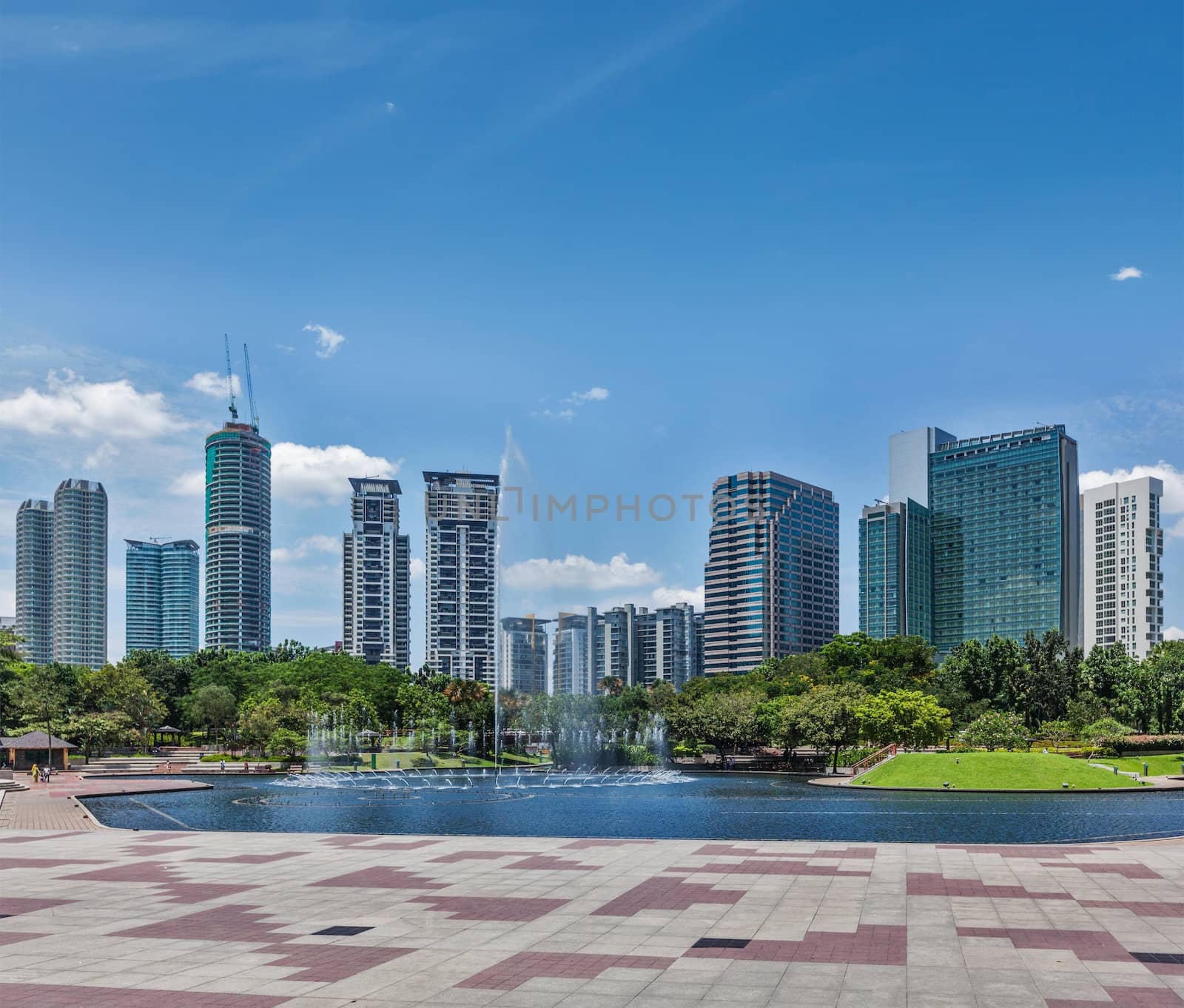 Skyline of Central Business District of Kuala Lumpur, Malaysia