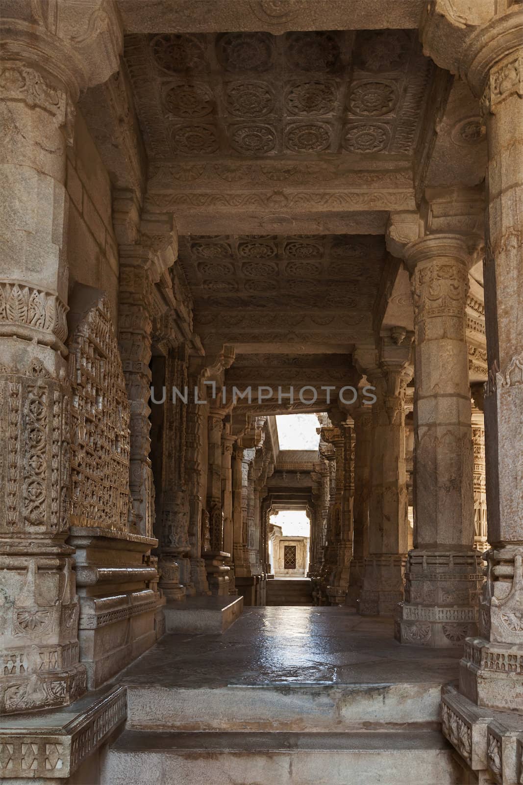 Jain temple in Ranakpur. Rajasthan, India by dimol