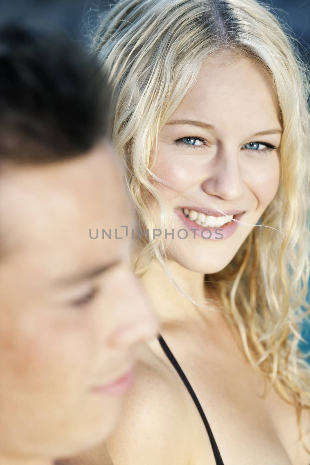 blonde in the pool by magann