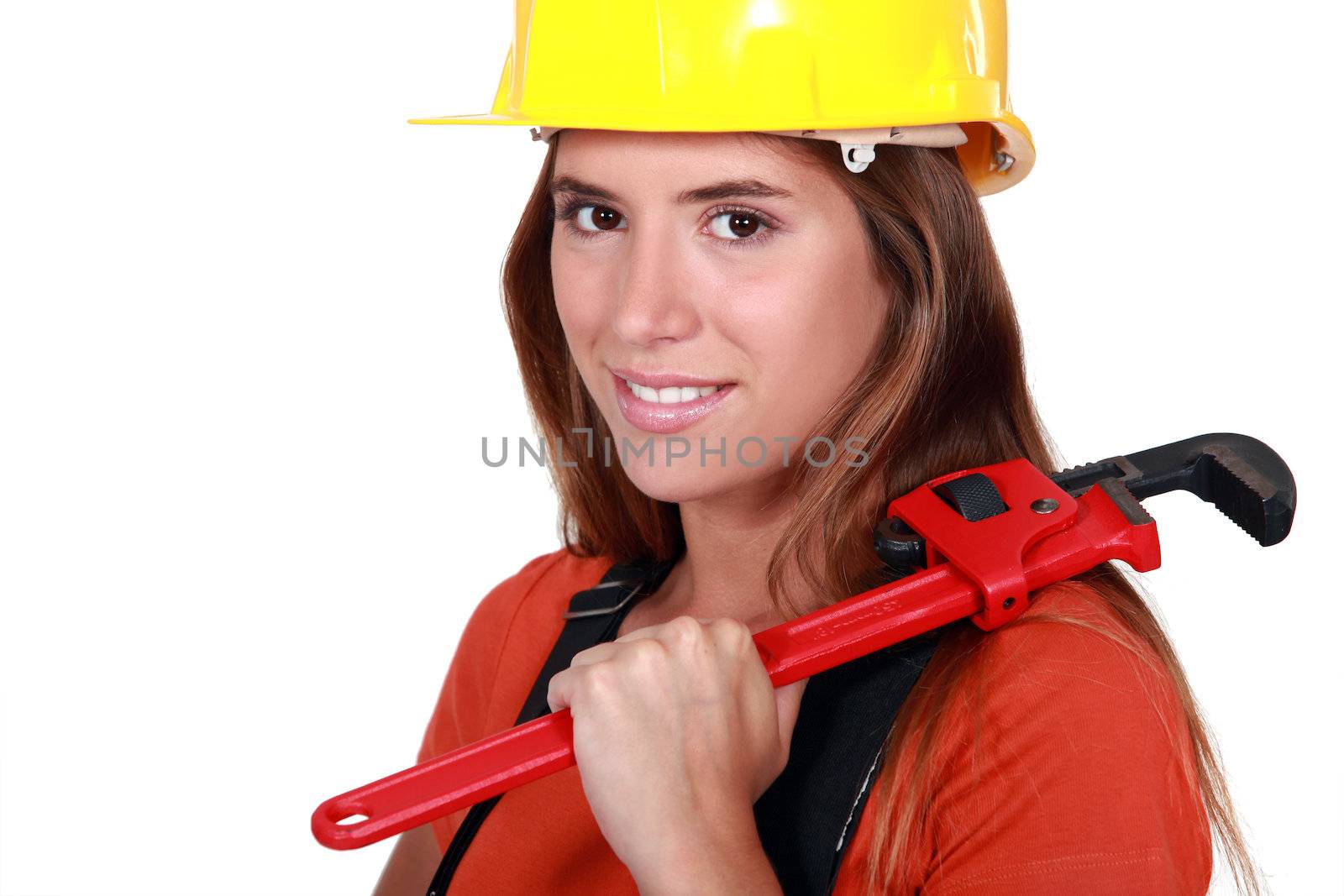 Woman plumber by phovoir