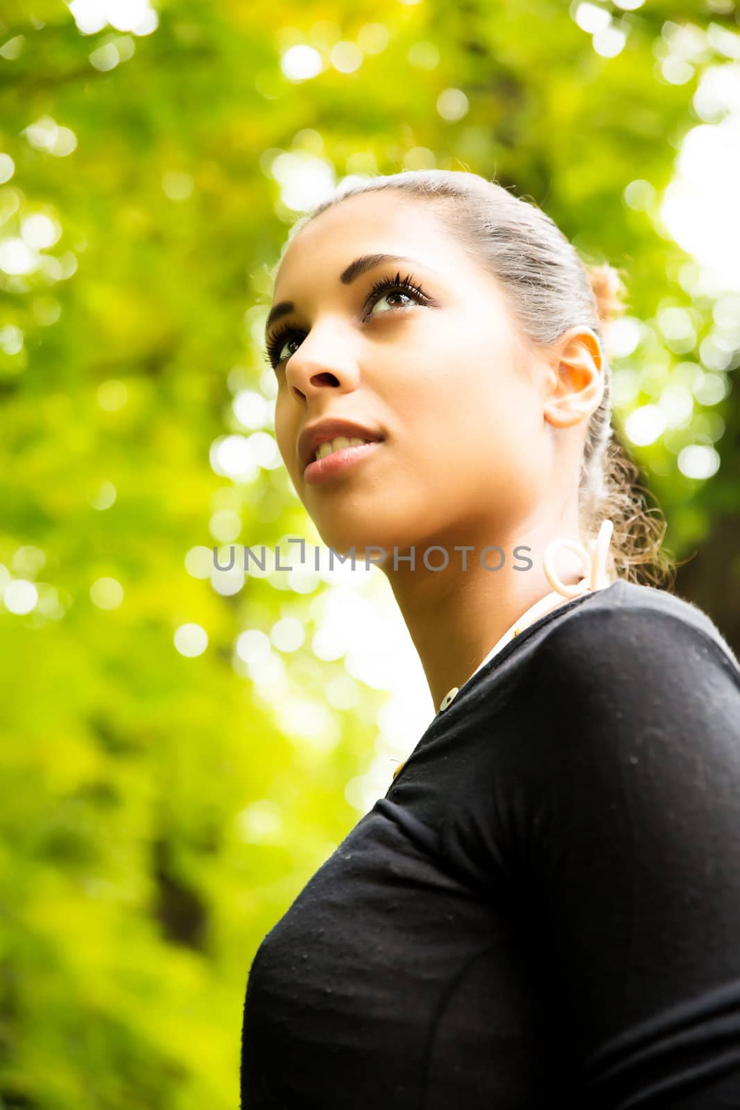 A young Girl in the park.