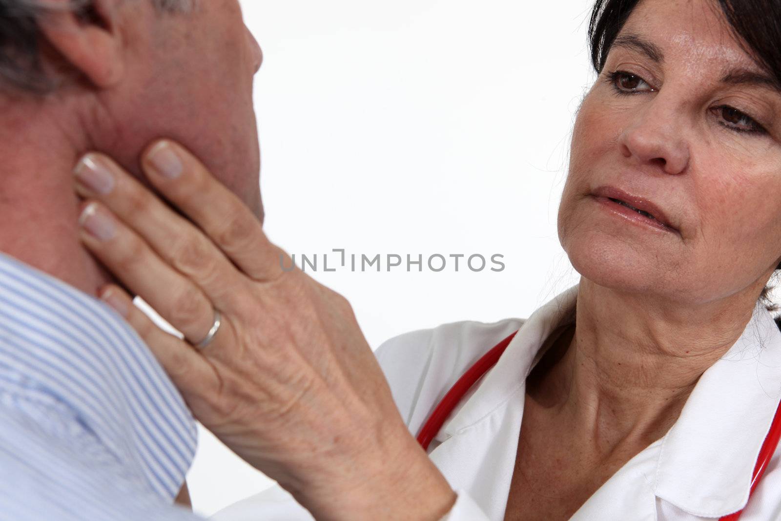 Doctor examining her patient