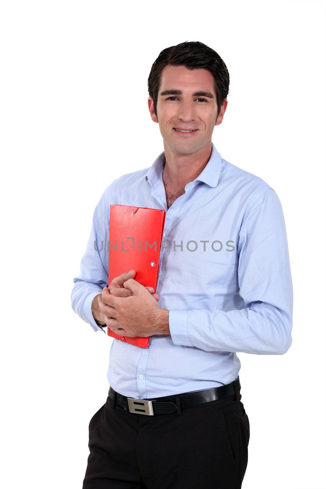 Businessman with a folder by phovoir