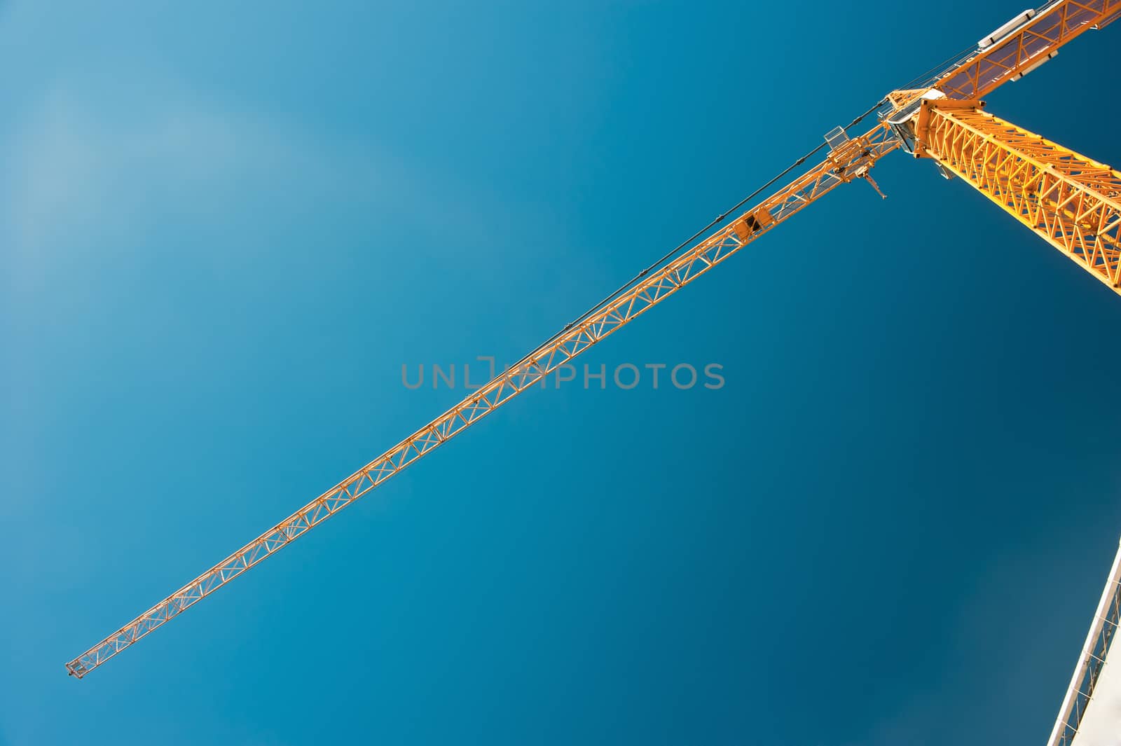 Tower crane with a jib boom type