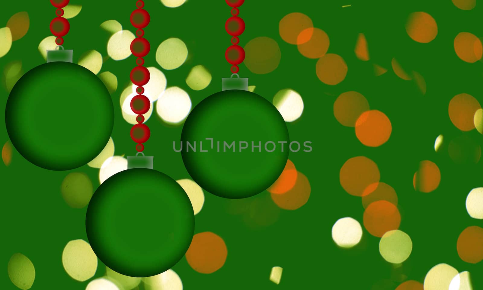 green and red christmas ornament illustration background