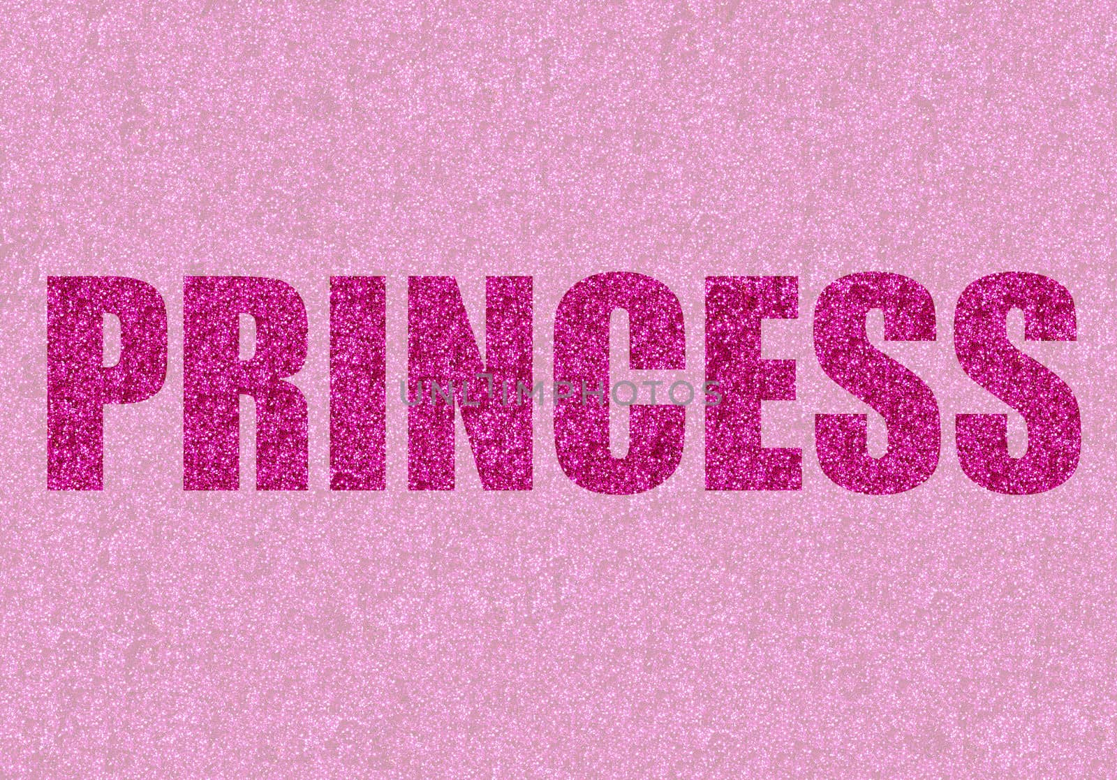 princess written in pink glitter