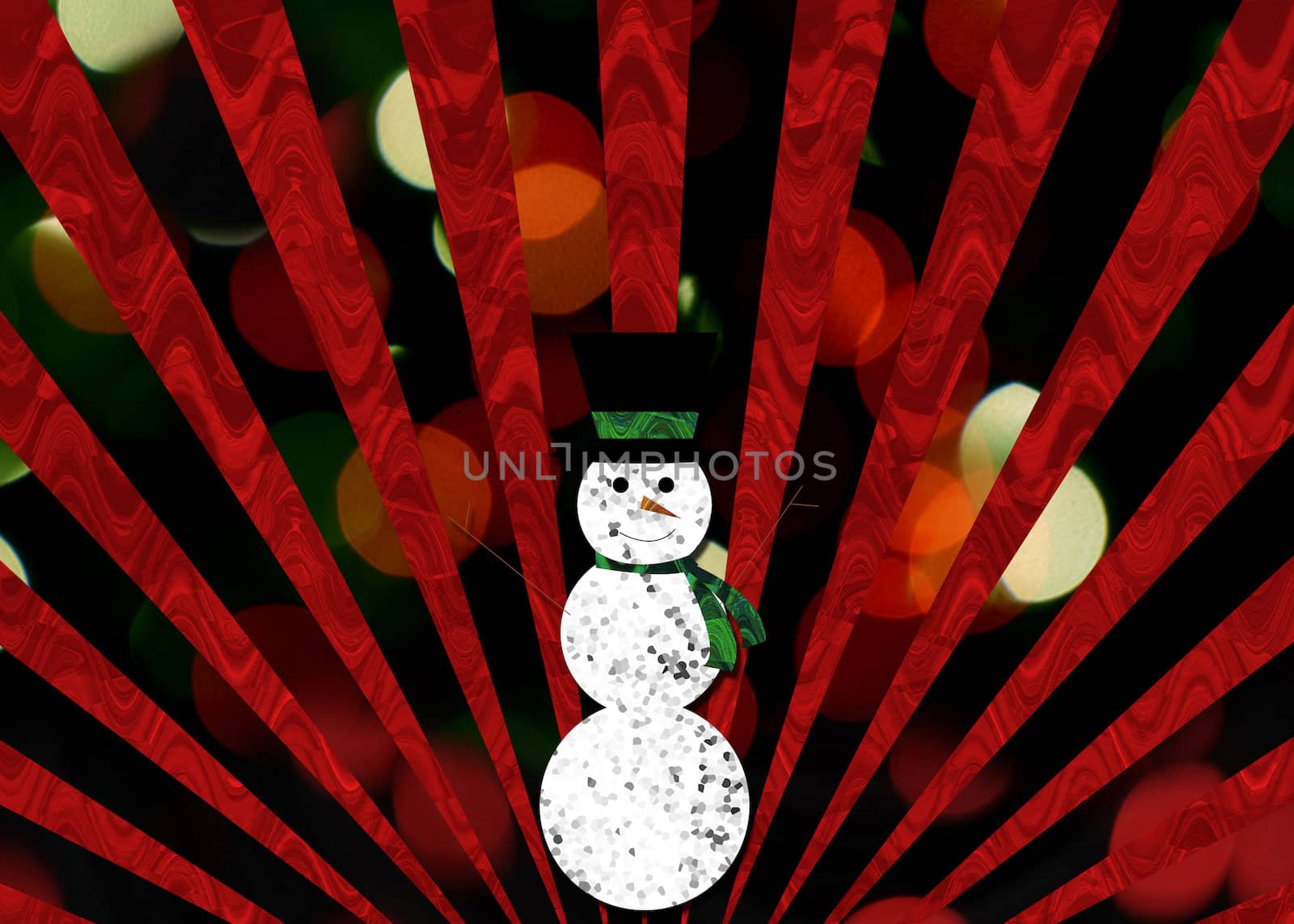 christmas snowman illustration by ftlaudgirl