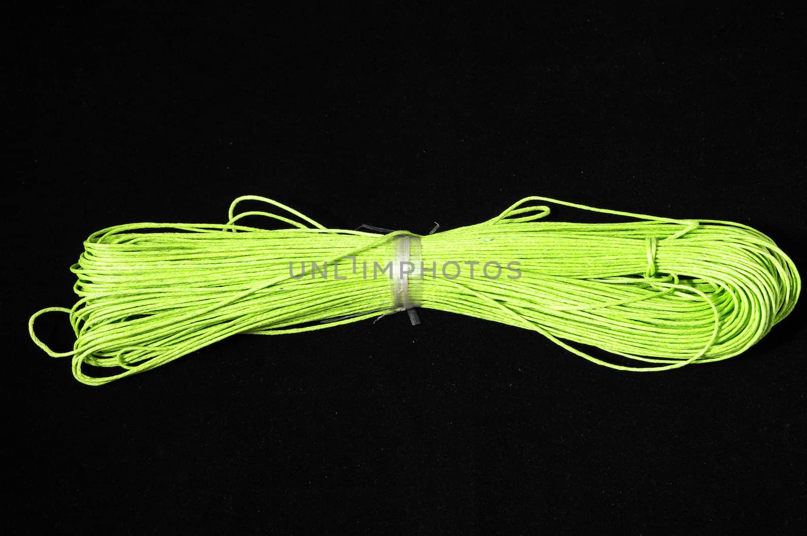 Roll of Twine isolated on a Black Background