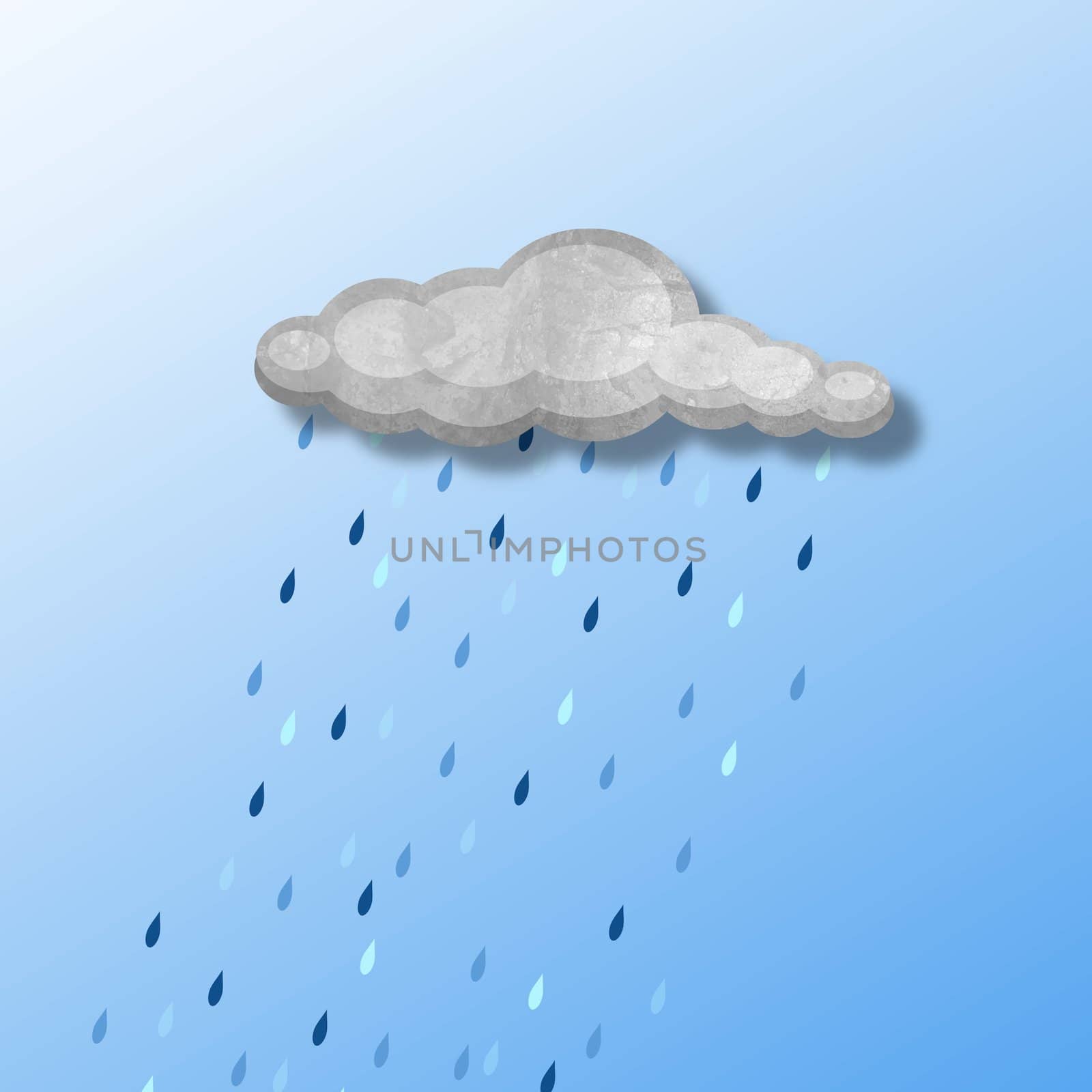 Illustration of a cloud with rain