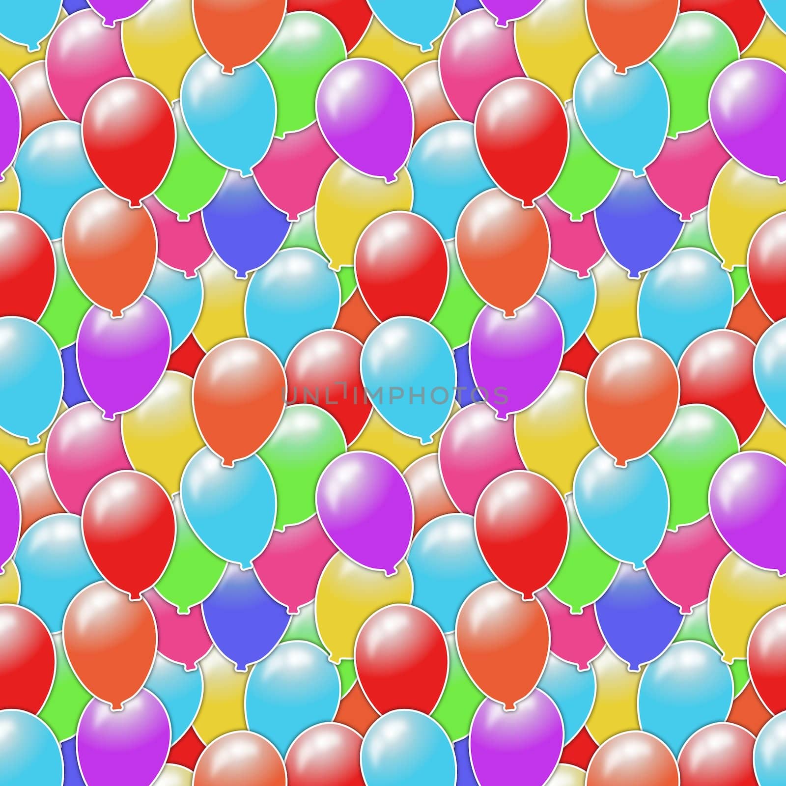 Seamless background made of colorful balloons