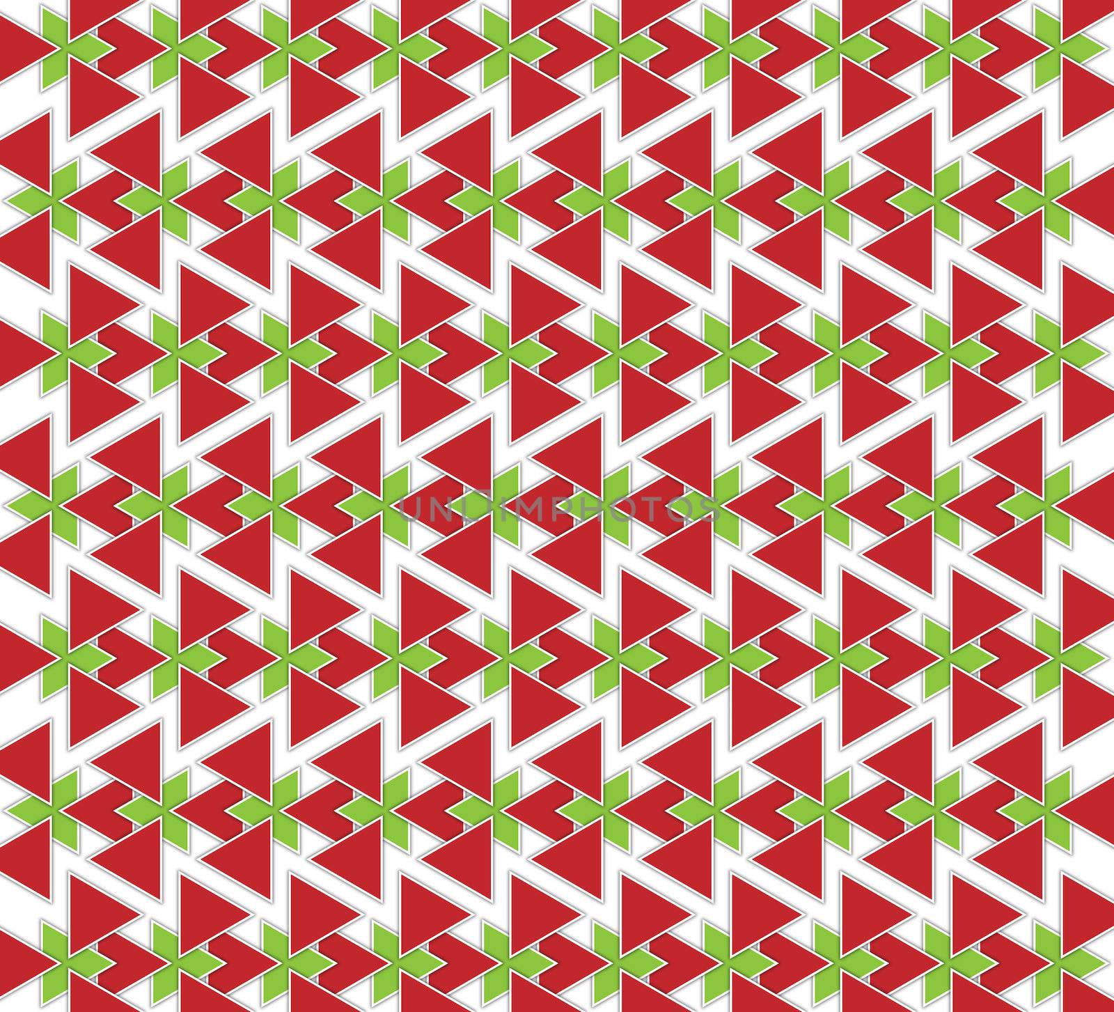 red and green triangles by Ahojdoma