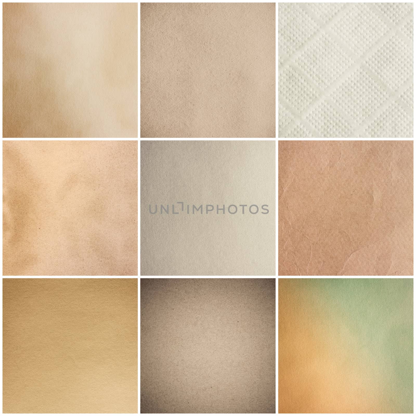 Old Vintage Beige Papers Texture Set Background by ryhor