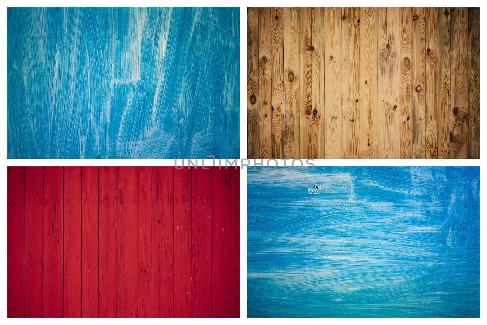 The Grunge Wood Texture With Natural Patterns. Surface Of Old Wood Paint Over. Set, Collage