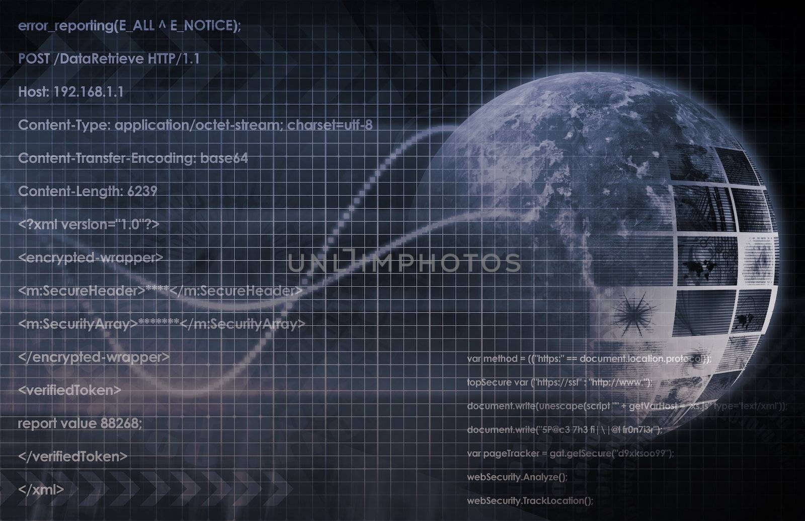 Business Technology Concept as a Abstract Art
