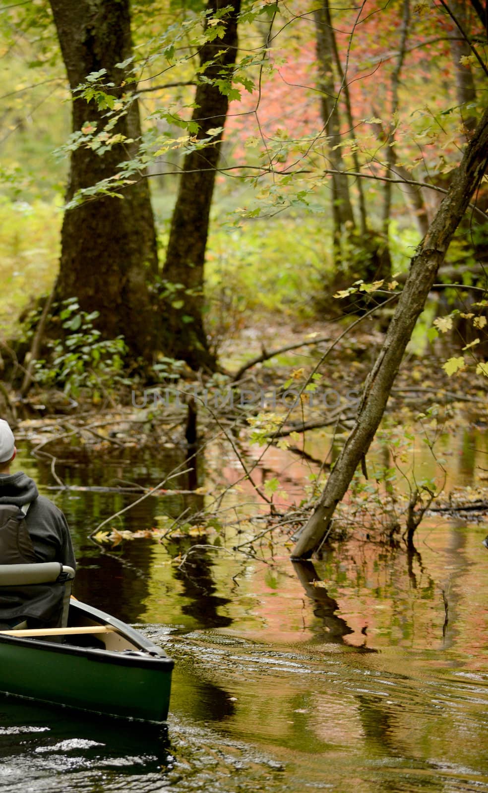 kayak during fall in nature in Maine by ftlaudgirl